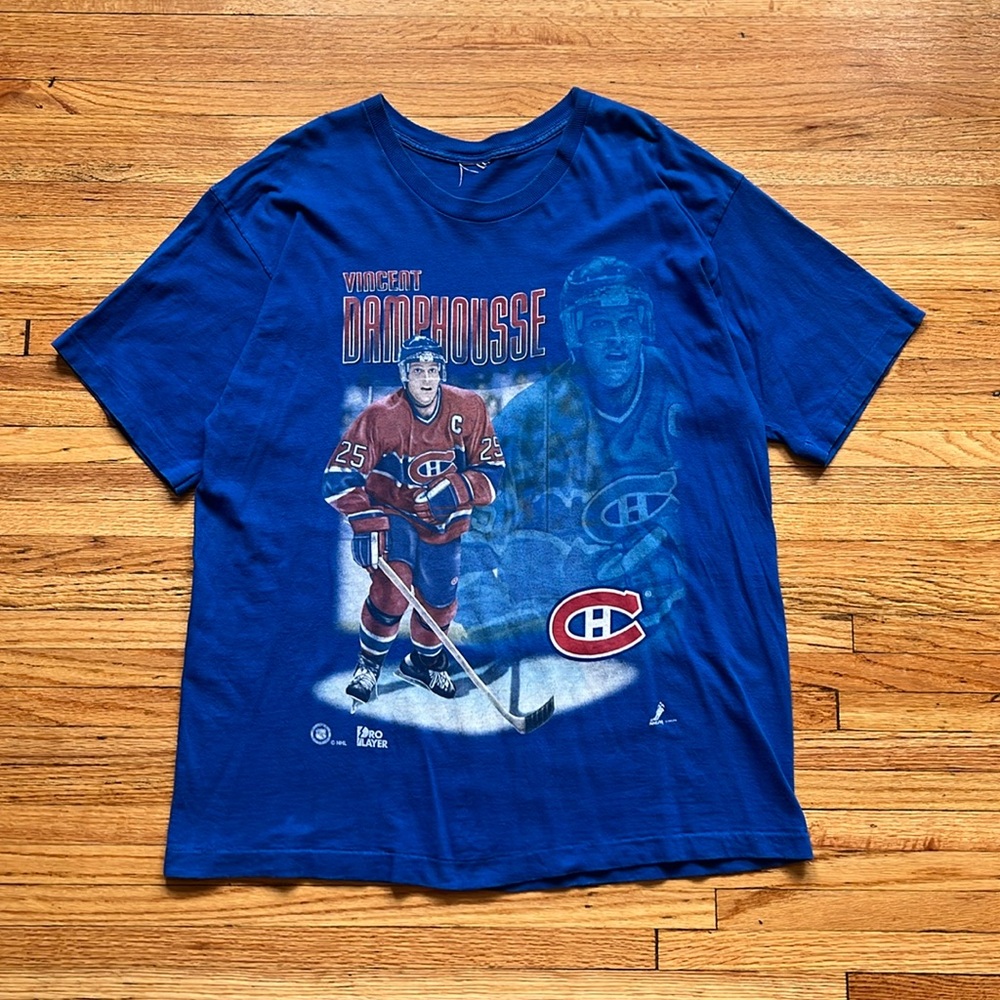 Vintage Vincent Damphousse T-Shirt / XL / Single Stitch / 90s / NHL / Pro Player